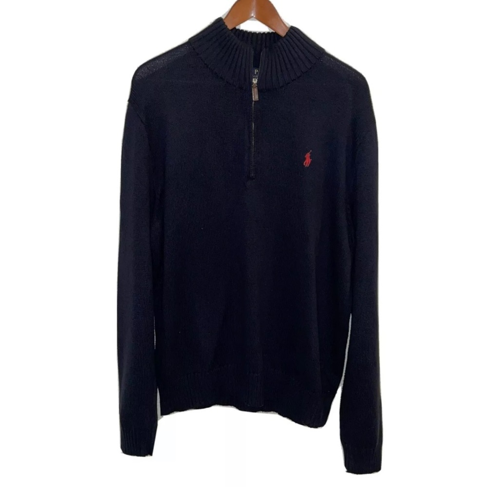Polo Ralph Lauren Men's 1/4 Zip Sweater Navy